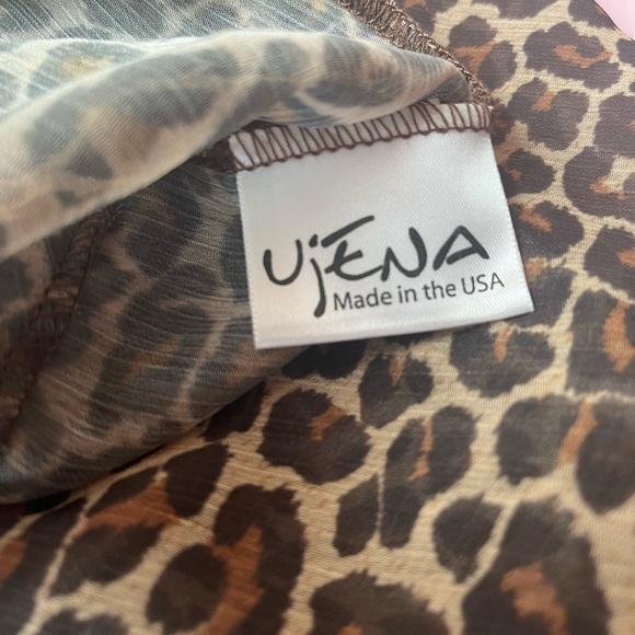 UjENA Sheer Leopard Top / Beach Coverup Medium - Picture 8 of 9